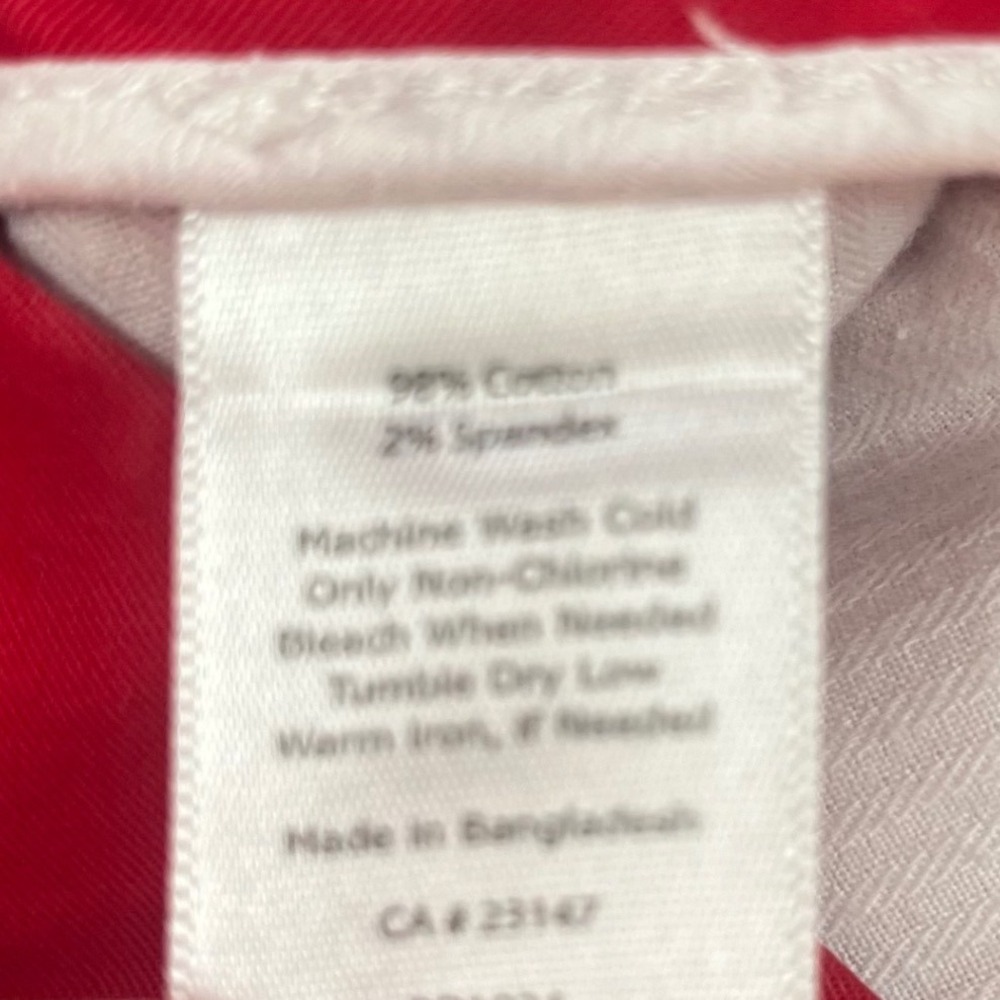 Talbots Woman Shorts Womens 20W Red Good Cotton Blend Chino - Picture 3 of 11
